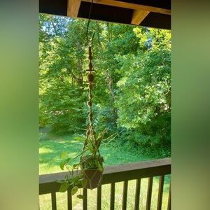 🌿Macrame & Wood Hanging Plant Holder🌿 NEW